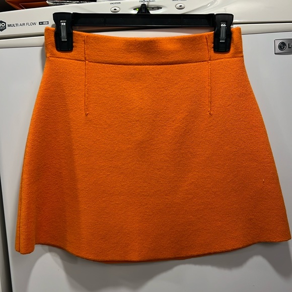 Orange knit skirt by Zara, S - Picture 1 of 6